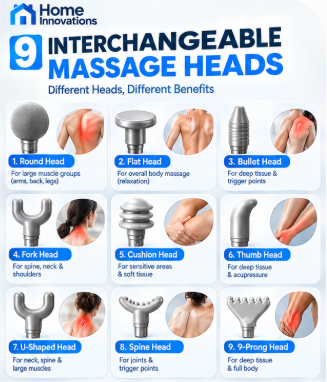 9 in 1 Fascia Gun Deep Tissue Massage Gun