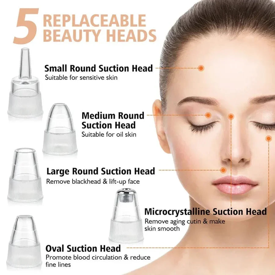 Electric Blackhead Remover, Vacuum Acne Cleaner, Black Spots Removal Device