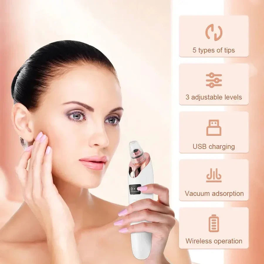 Electric Blackhead Remover, Vacuum Acne Cleaner, Black Spots Removal Device